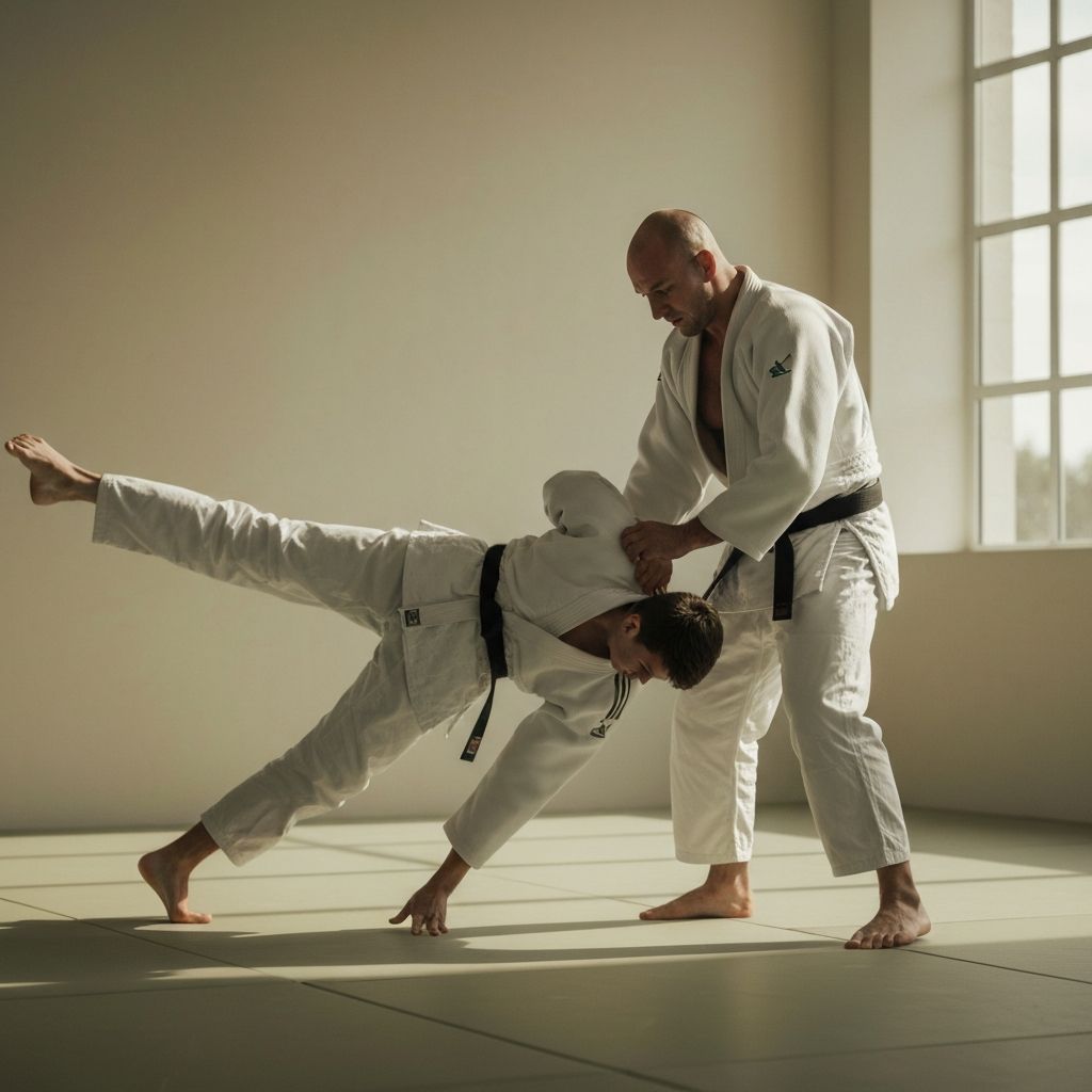 Judo harcművészet gyakorlása